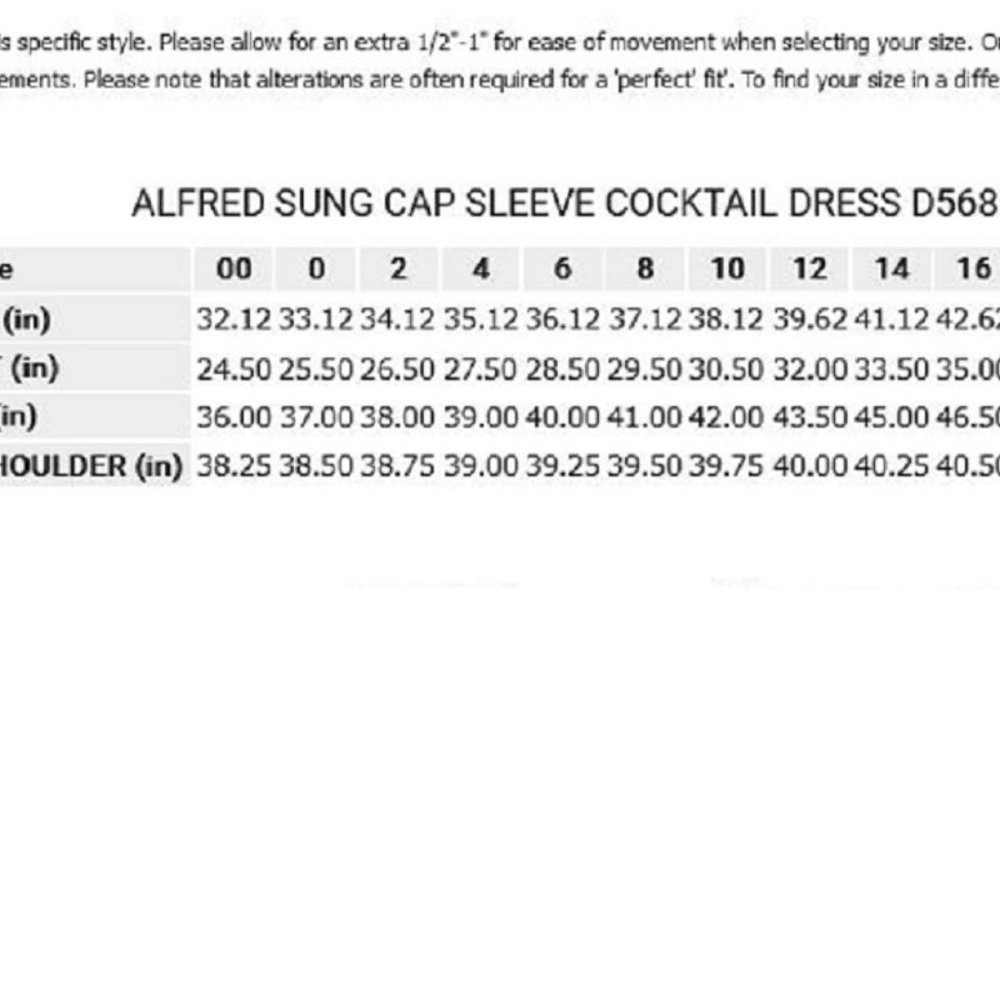 Alfred Sung 568...Cocktail Length, Cap sleeves Dress....Majestic..Size 8...NWT - Picture 3 of 4